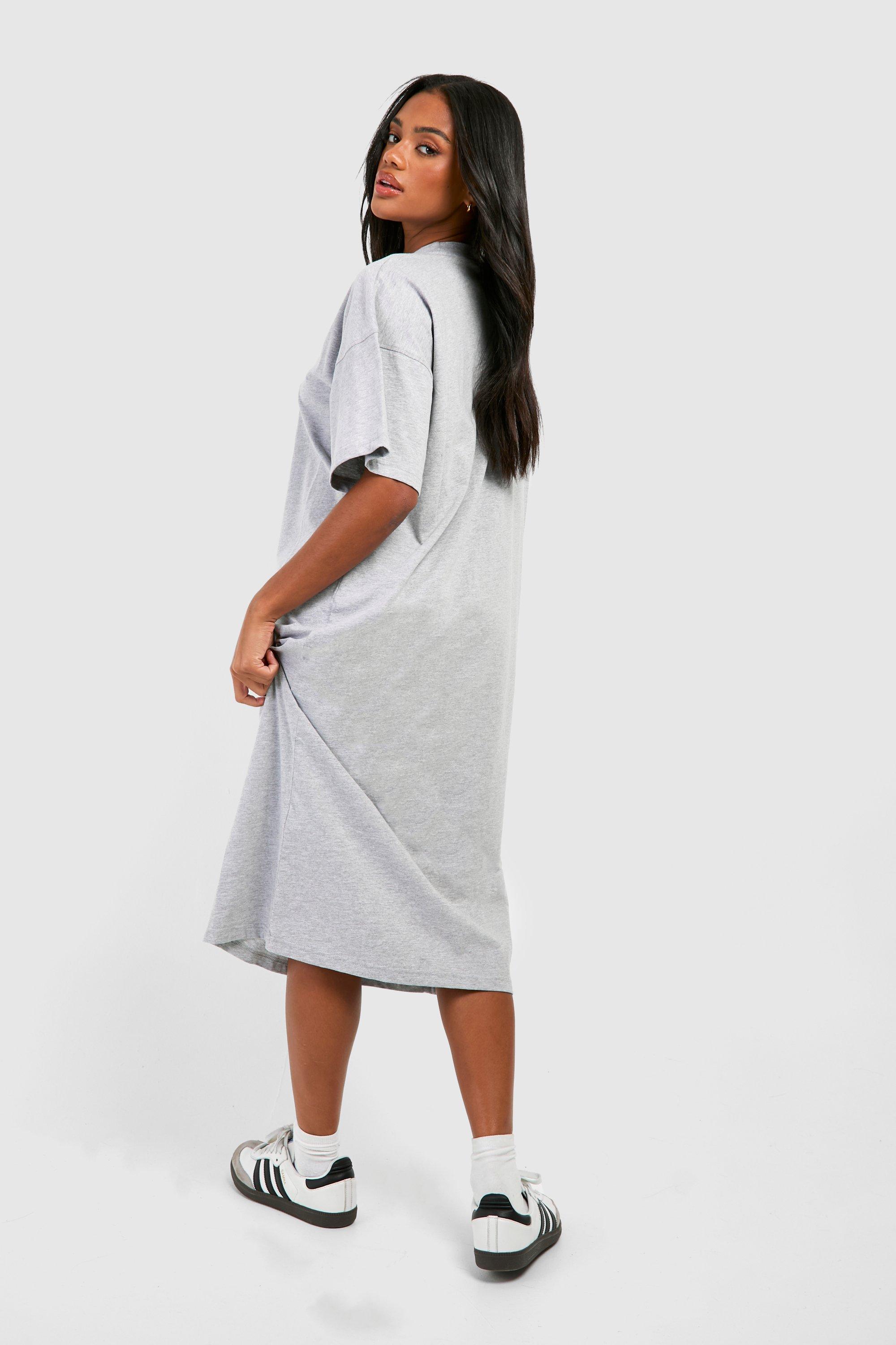 Gray t shirt dress online